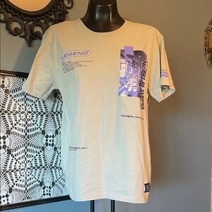 Brooklyn Cloth Cream and Purple Graphic Tee